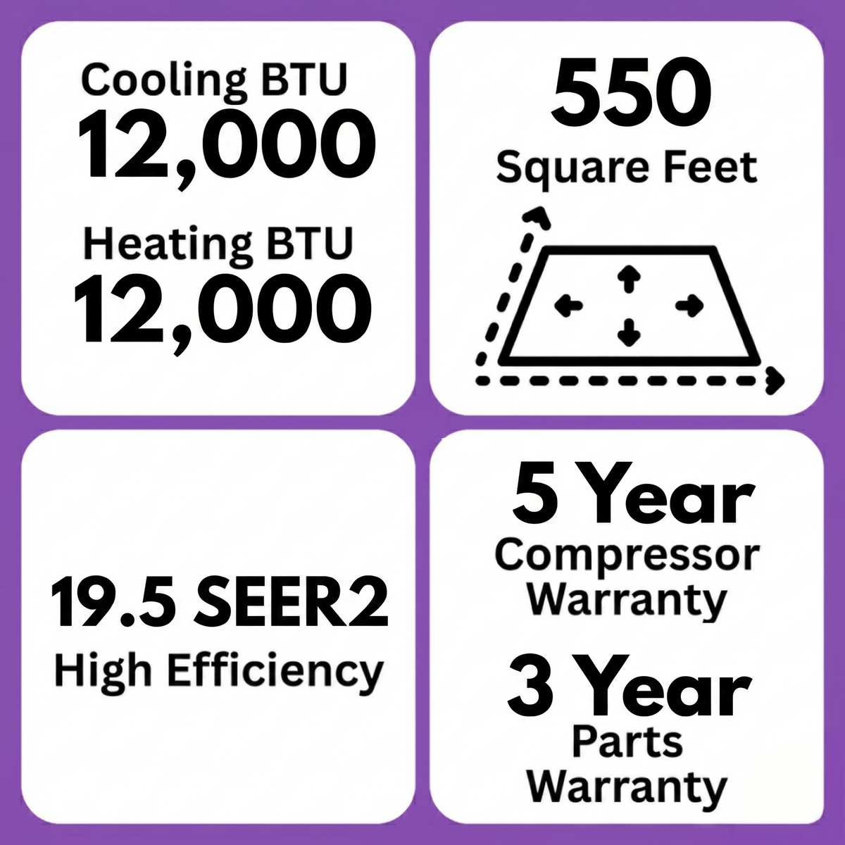 MRCOOL DIY Easy Pro 12K 12,000 BTU 19.5 SEER2 Ductless Mini Split Heat Pump 115V
