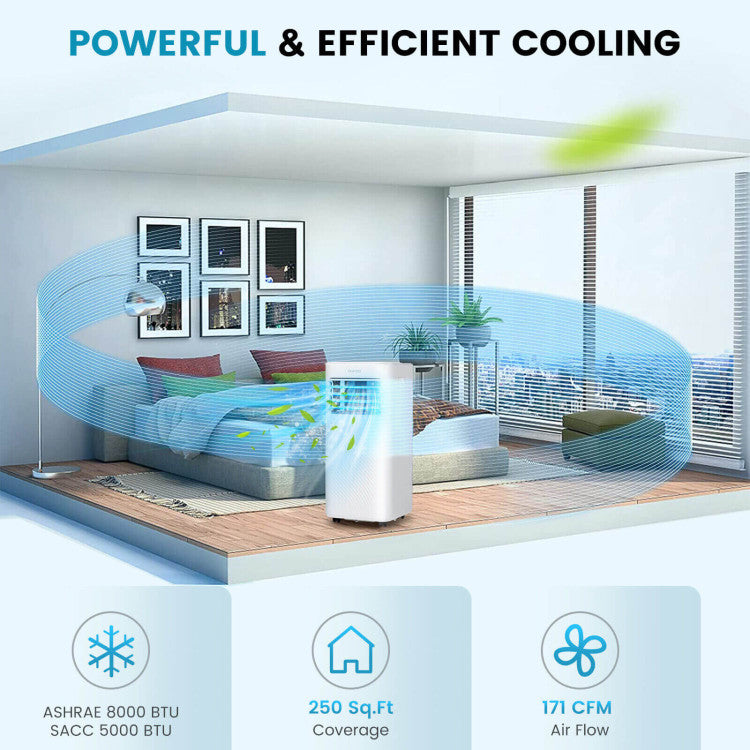 8000 BTU Portable AC w/ Timer