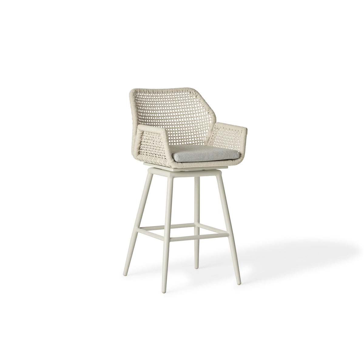 Montecito Swivel Bar Chair in Dune Aluminum