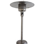 48000 Btus Stainless Steel Propane Standing Patio Heater with Wheels, Gray
