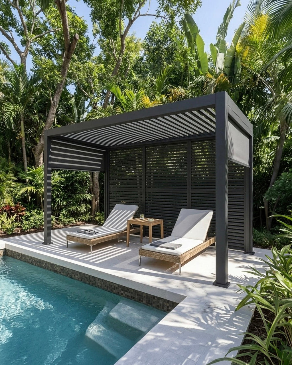 Outer Pergola 10' x 12' Adjustable Louvered Aluminum