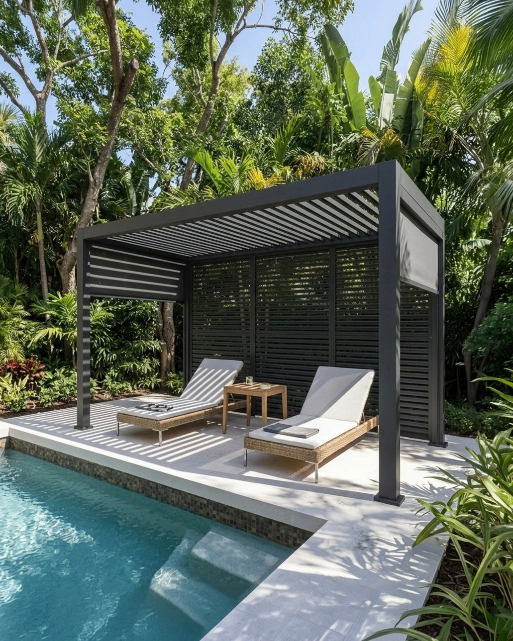 Outer Pergola 10' x 12' Adjustable Louvered Aluminum