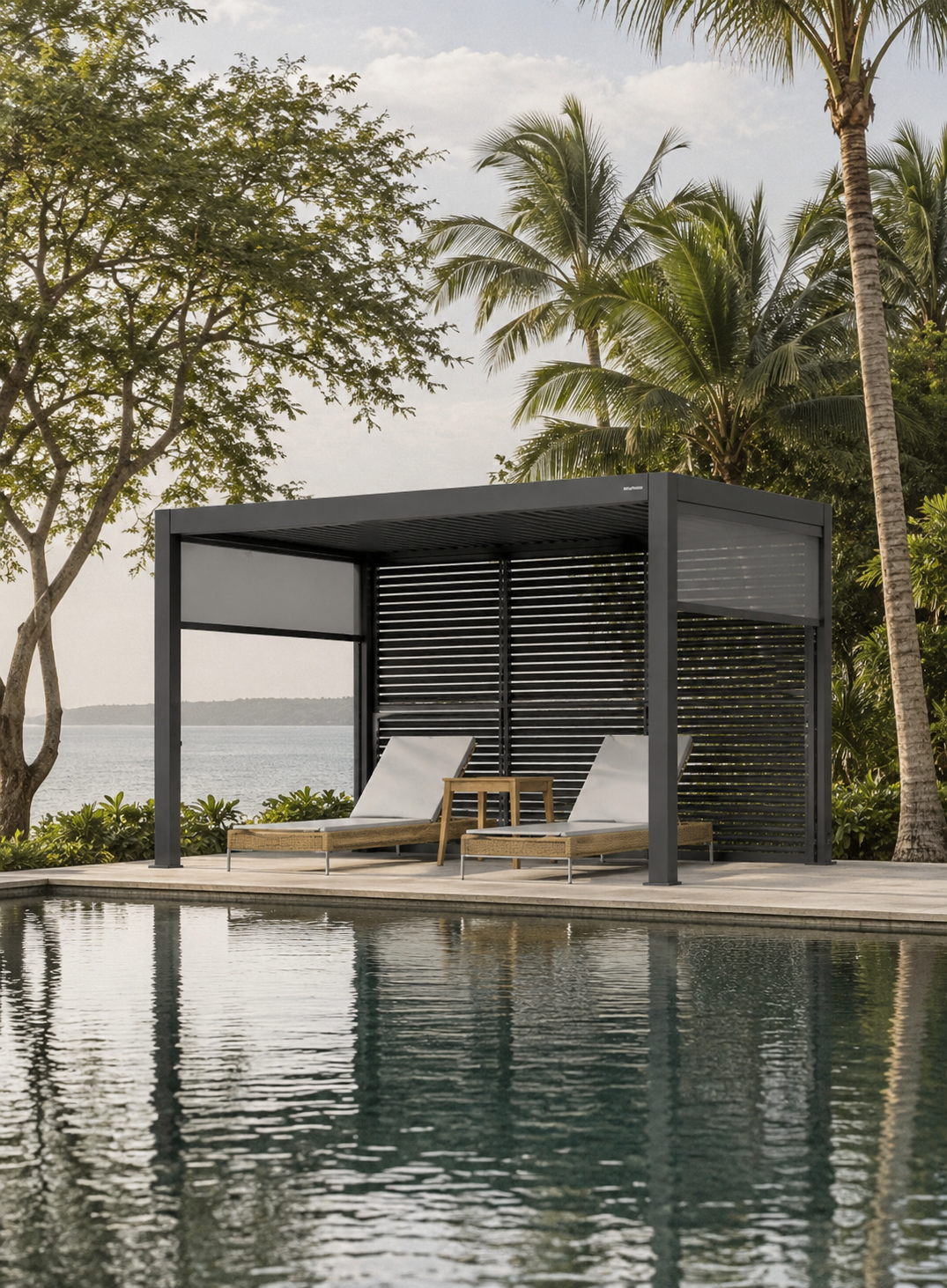 Outer Pergola 10' x 12' Adjustable Louvered Aluminum