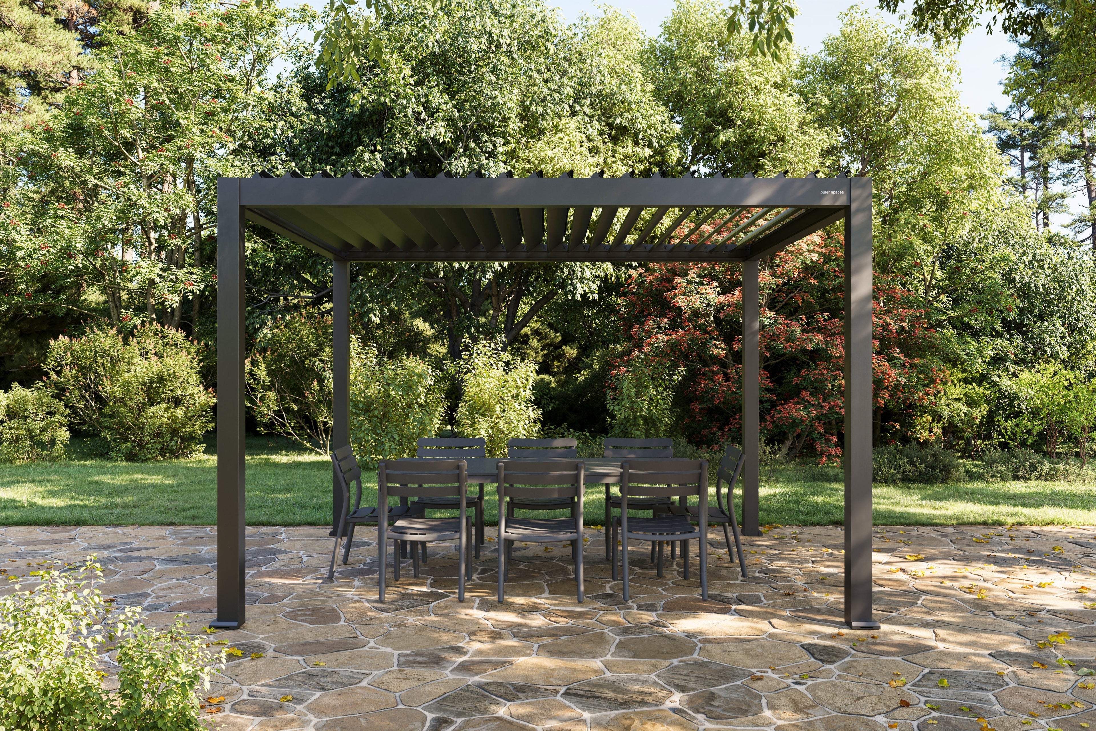 Outer Pergola 10' x 12' Adjustable Louvered Aluminum