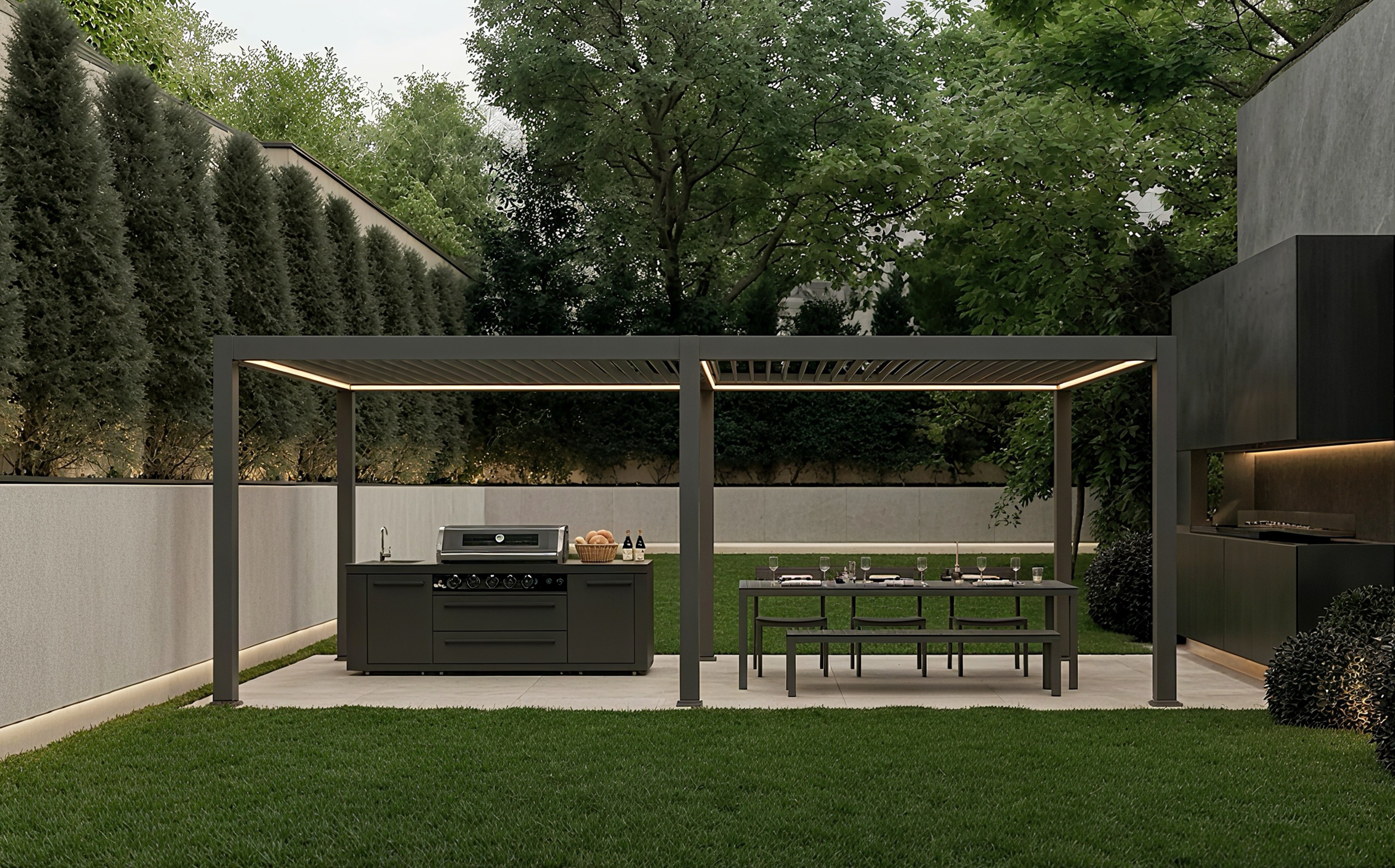 Outer Pergola 12' x 20' Adjustable Louvered Aluminum