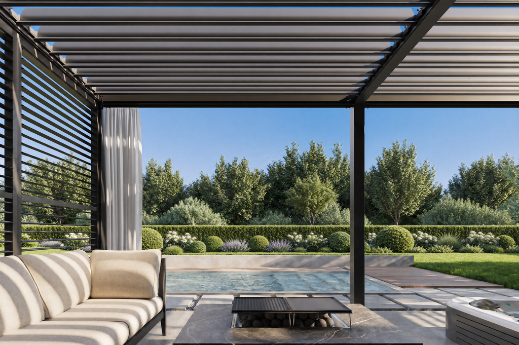 Outer Pergola 12' x 20' Adjustable Louvered Aluminum