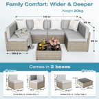 Axis 106.2" Classic Outdoor Sectional Set, 7-Piece