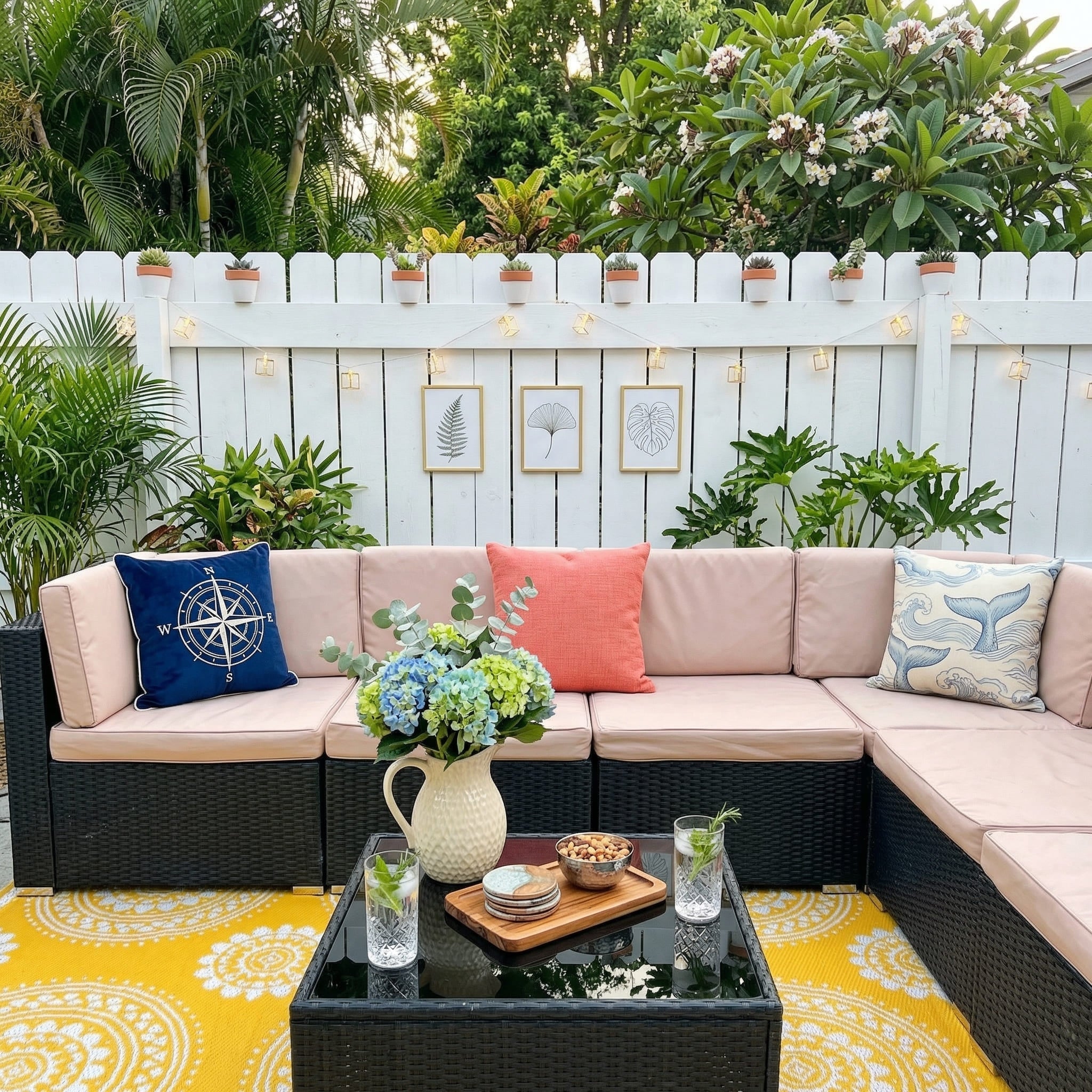 Axis 110" Classic Outdoor Sectional Set, 7-Piece