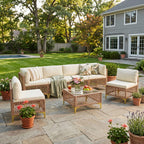 Axis 70.2" Boho Outdoor Sectional Set, 7-Piece