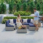 Axis 110" Classic Outdoor Sectional Set, 7-Piece
