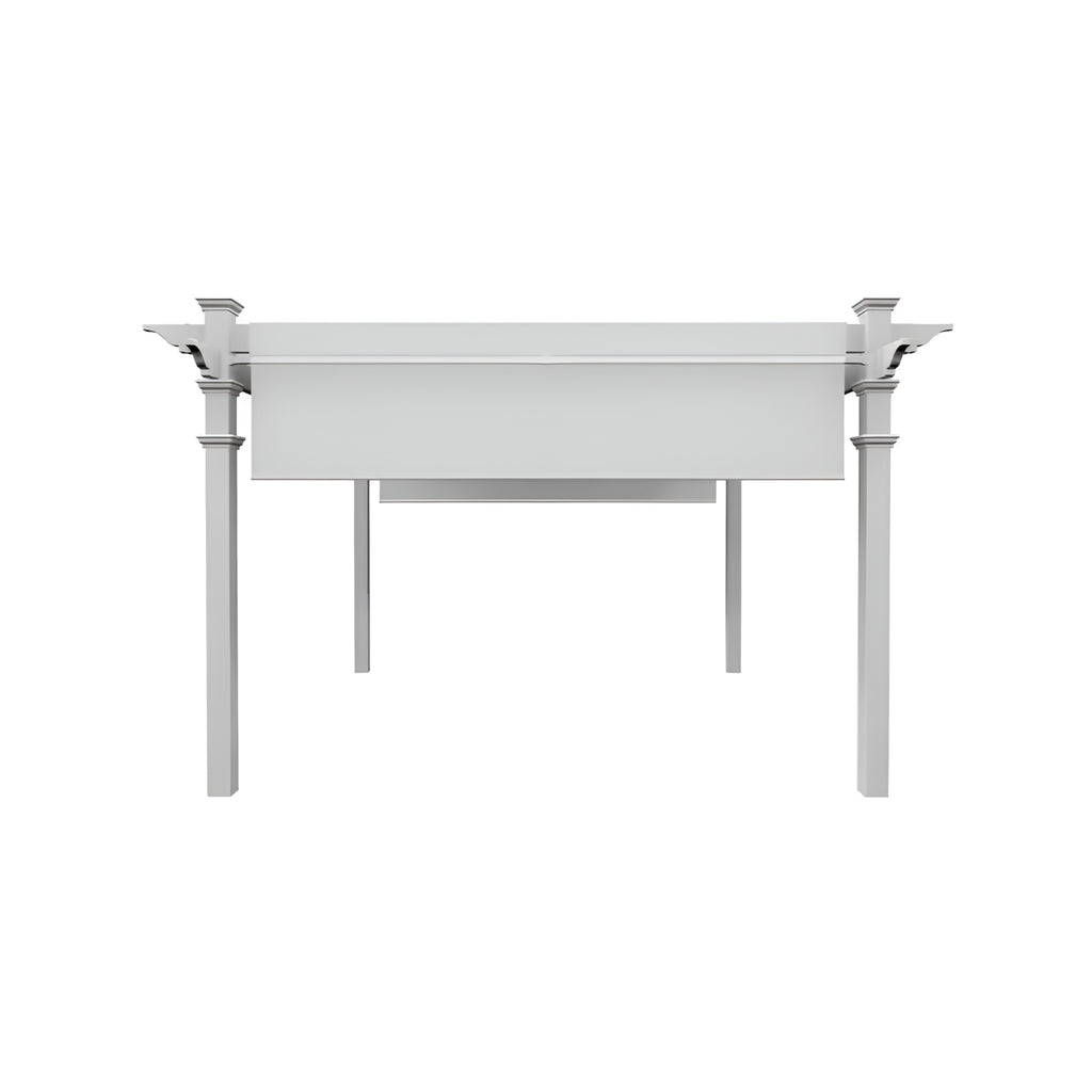 144"L X 144"W X 106"H Vinyl Monterey Canopy Pergola, White, VA42073
