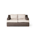 Carmel All-Weather Wicker Loveseat with Scooped Arms Brown