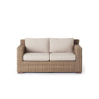 Sausalito All-Weather Wicker Outdoor Loveseat in Natural Finish