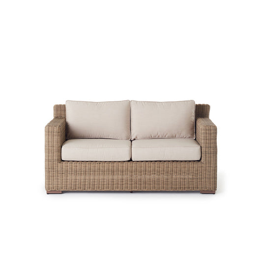 Sausalito All-Weather Wicker Outdoor Loveseat in Natural Finish
