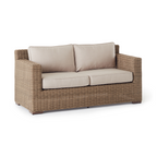 Sausalito All-Weather Wicker Outdoor Loveseat in Natural Finish