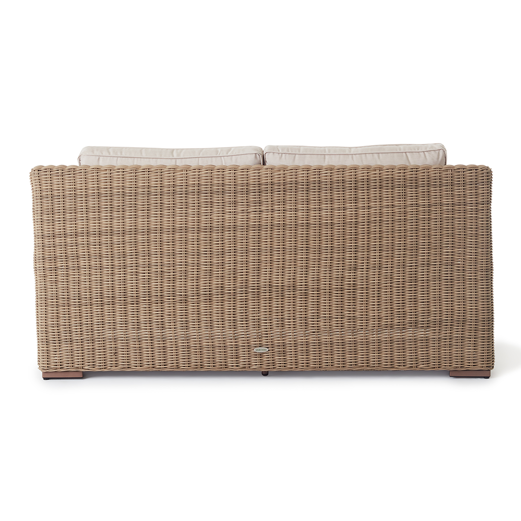 Sausalito All-Weather Wicker Outdoor Loveseat in Natural Finish