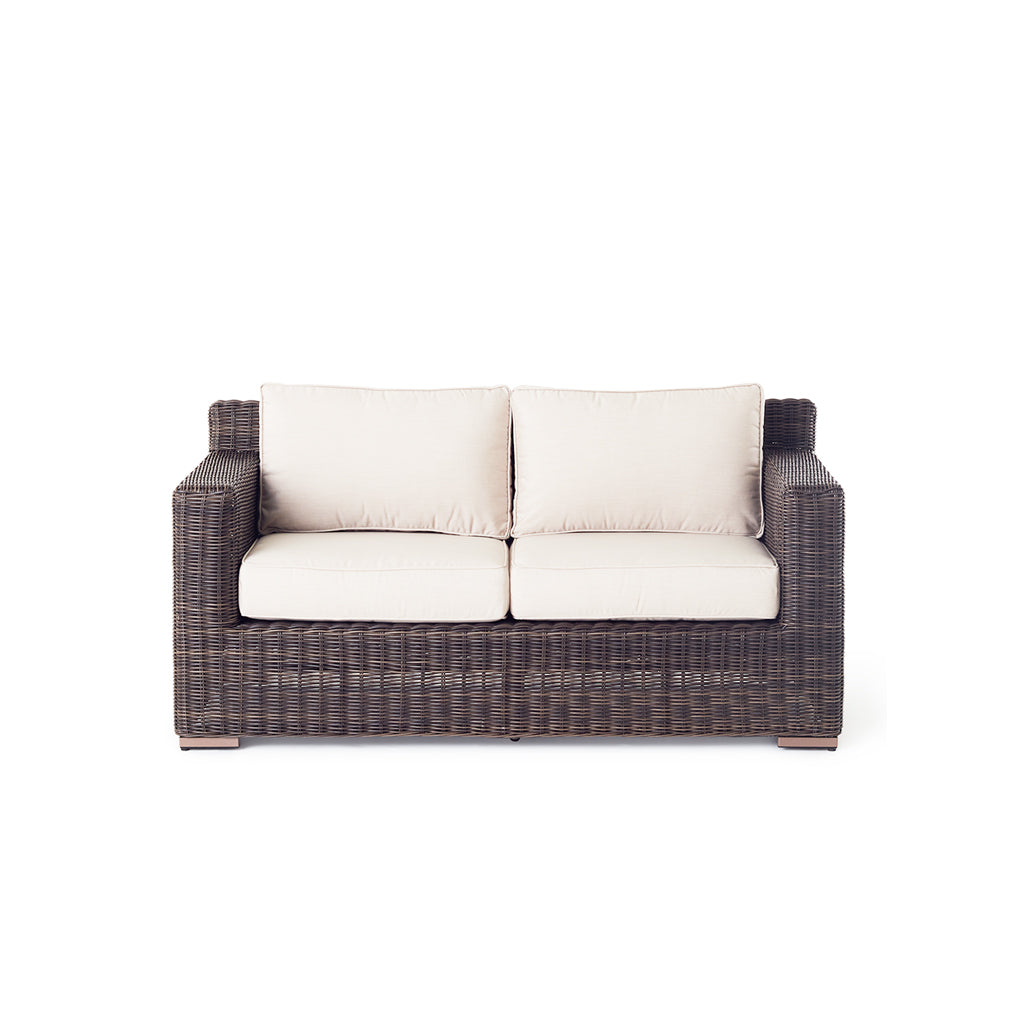 Sausalito All-Weather Wicker Outdoor Loveseat in Terra Finish
