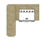 Cal Flame Maui Q 4 Ft. L-Shaped BBQ Grill Island - BBK401