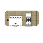 Cal Flame Pacifica Q 7 Ft. BBQ Grill Island - BBK701