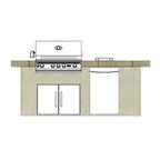 Cal Flame Atlantic Q 8 Ft. BBQ Grill Island - BBK801