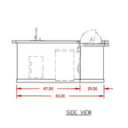 Cal Flame Carmel Q 8 Ft. L-Shaped Outdoor BBQ Kitchen Island - BBK870