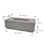 Elementi Andes Fire Table - Light Gray