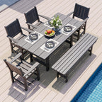 Corex HDPE Outdoor Dining Set, 6-Piece