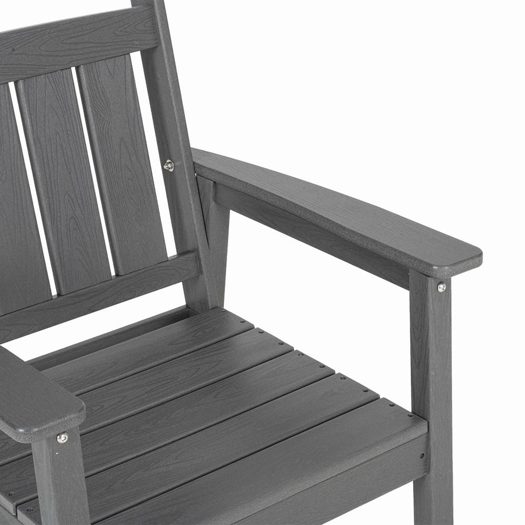 Corex HDPE Outdoor Dining Set, 7-Piece, Gray