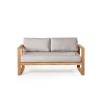 Belvedere Outdoor Loveseat in Natural Teak Wood Low Profile