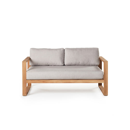 Belvedere Outdoor Loveseat in Natural Teak Wood Low Profile