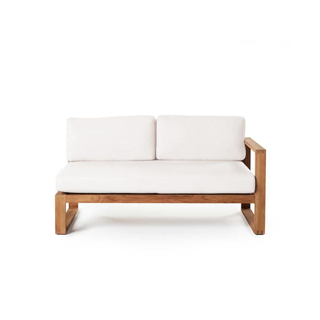 Terra Outdoor Living Belvedere Left Arm Teak Outdoor Sectional Sofa