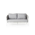 Olema Loveseat White Aluminum Frame With Woven Rope