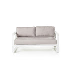 Belvedere Loveseat Outdoor Furniture Aluminum Frame White Finish
