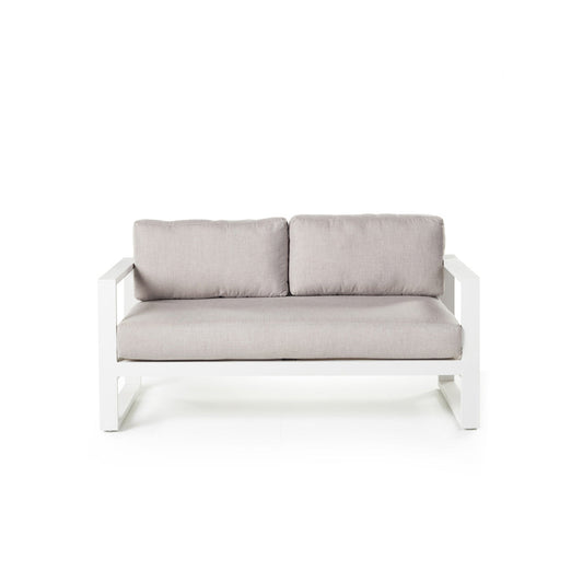 Belvedere Loveseat Outdoor Furniture Aluminum Frame White Finish