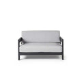 Tiburon Charcoal Aluminum Loveseat for Outdoor Patio Seating