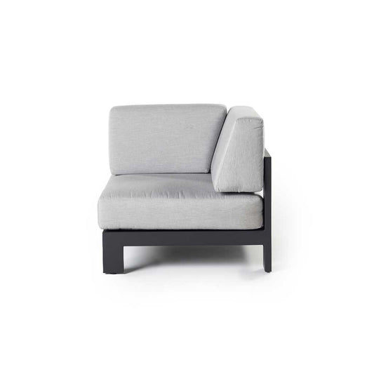 Tiburon Sectional Corner Chair in Charcoal Aluminum