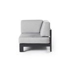 Tiburon Sectional Corner Chair in Charcoal Aluminum