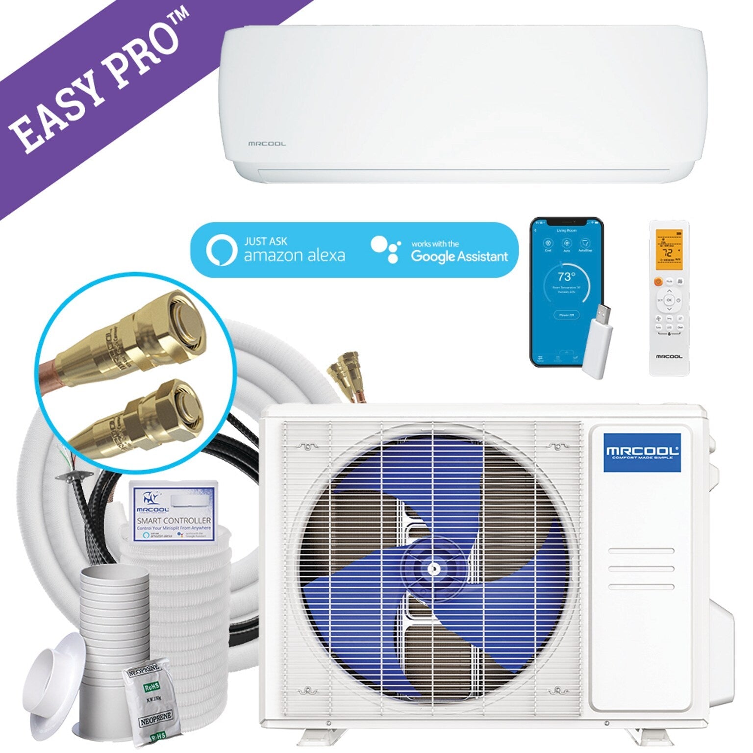 MRCOOL DIY Easy Pro 12K 12,000 BTU 19.5 SEER2 Ductless Mini Split Heat Pump 115V