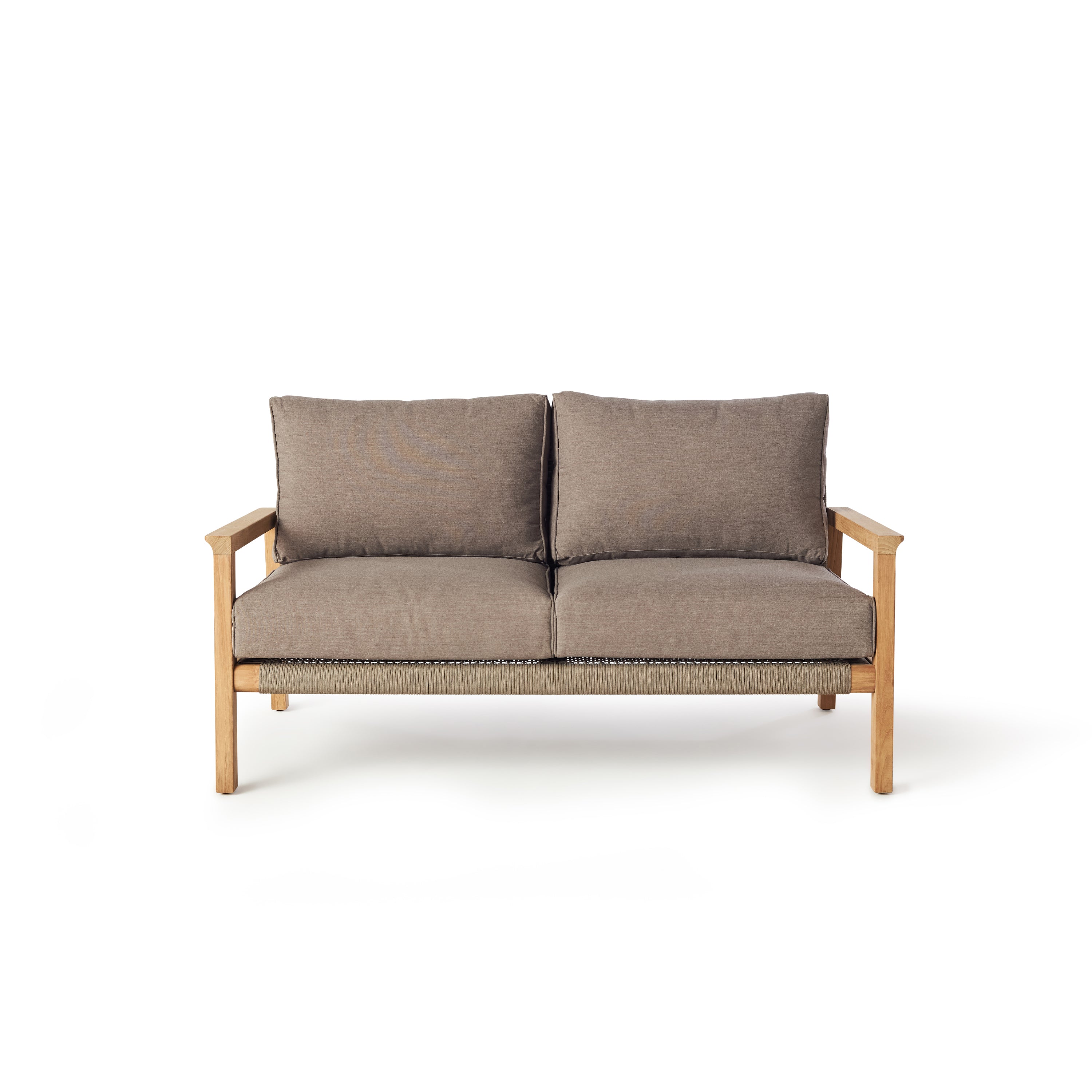 Monte Rio Loveseat with Natural Teak Frame