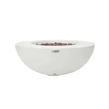 Elementi - Lunar Fire Bowl Cream White - Propane