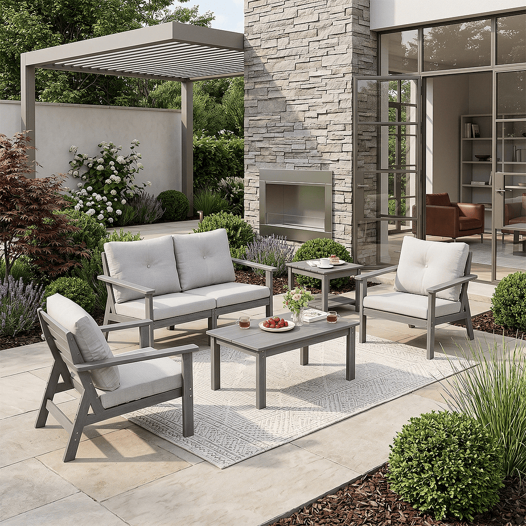 Corex HDPE Outdoor Sectional Sofa, 7-Piece