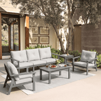Corex HDPE Outdoor Sectional Sofa, 7-Piece
