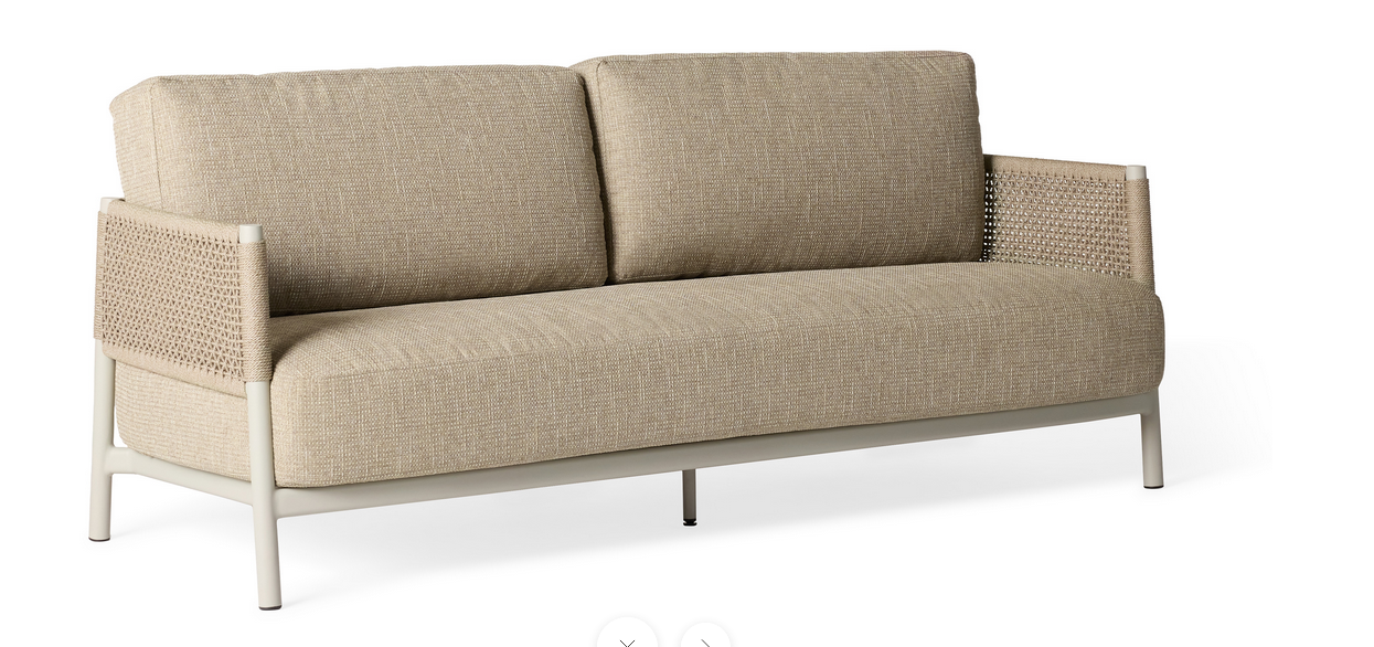 Saratoga Sofa in Dune Aluminum