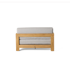 Tiburon Solid Teak Outdoor Loveseat With Wedge Cushions