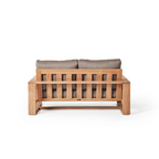 Nicasio Teak Loveseat with Sunbrella Cushions and Solid Frame