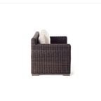Sausalito All-Weather Wicker Outdoor Loveseat in Terra Finish