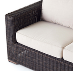 Sausalito All-Weather Wicker Outdoor Loveseat in Terra Finish