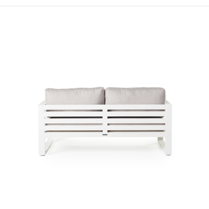 Belvedere Loveseat Outdoor Furniture Aluminum Frame White Finish