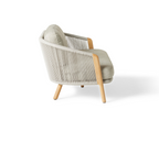Avila Teak and Woven Rope Outdoor Loveseat