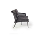 Montecito Outdoor Loveseat Charcoal Aluminum Frame with Rope